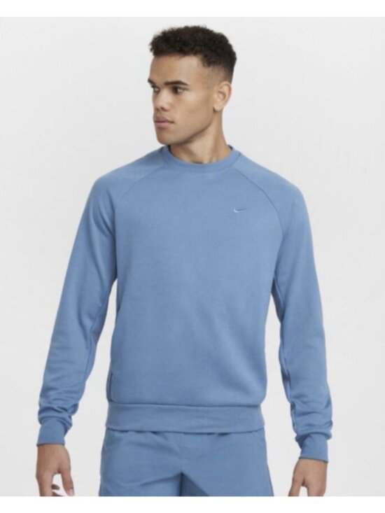 Nike Other - Nike Mens Primary Fleece Dri-FIT UV Performance Crew Neck Blue Large Pockets NWT